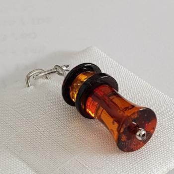 Preview: Naturbernstein Anhänger Leuchtturm